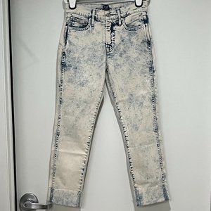 Gap acid wash mid-rise slim straight jeans